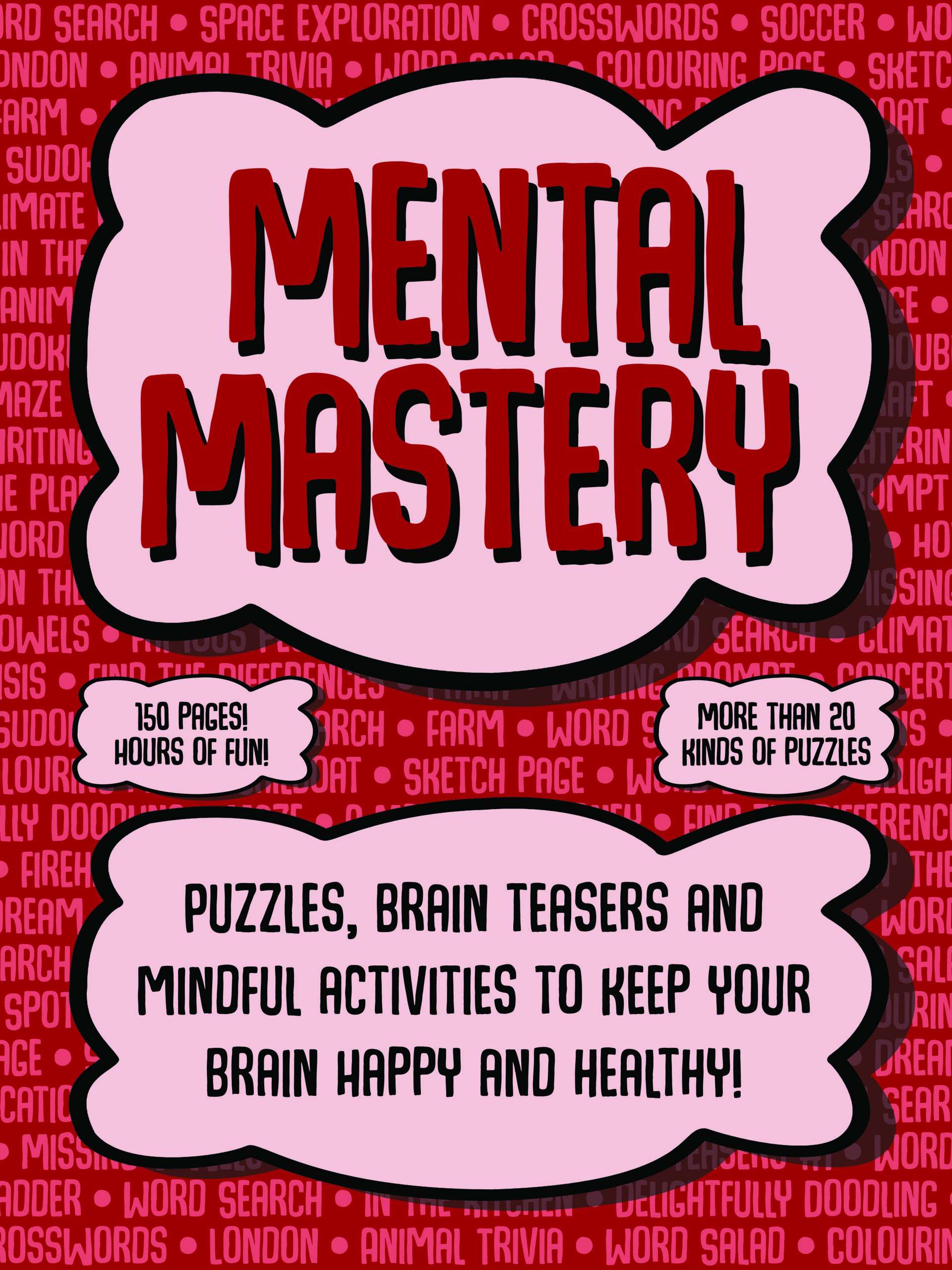 Mental Mastery book cover for book of more that 20 types of puzzles