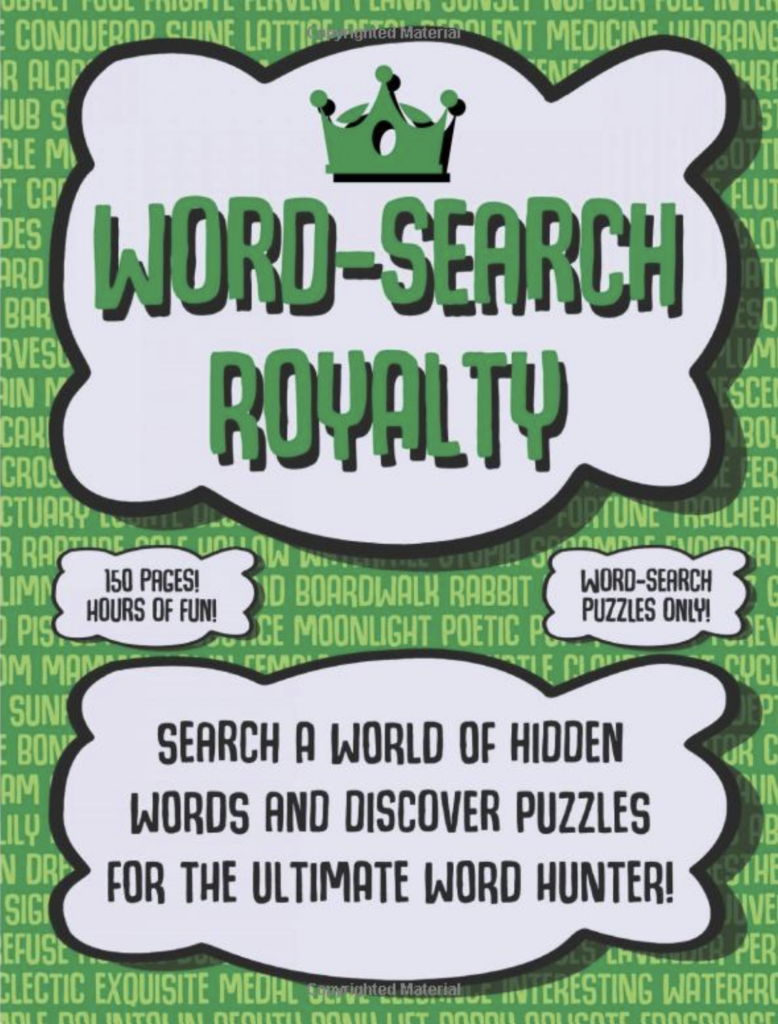 Cover of a word-search book for puzzle lovers.