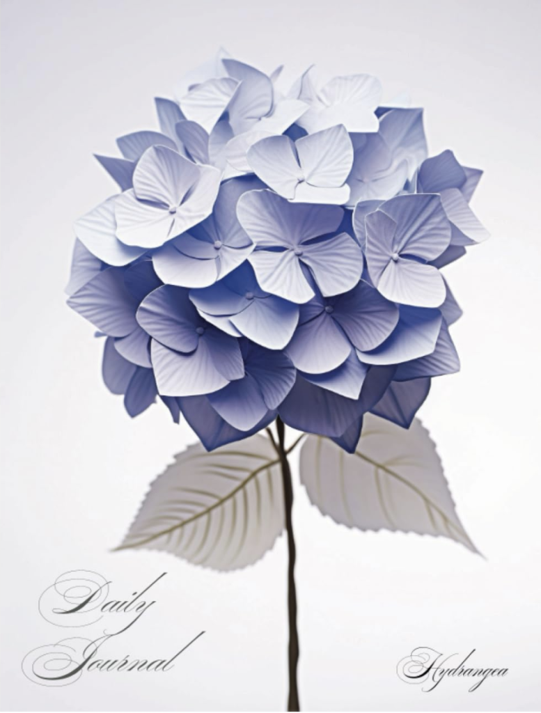 Picture of a hydrangea flower from the Daily Journal Flowers series