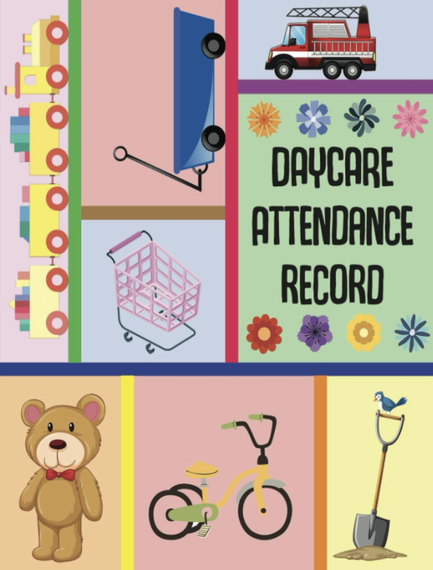 Cover of a Daycare Attendance Record logbook